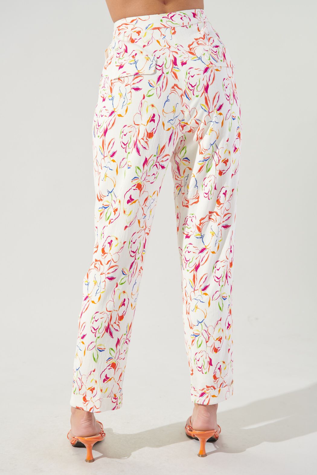 White - Multi Pants