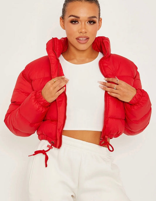 Scarlet Luxe Cropped Coat