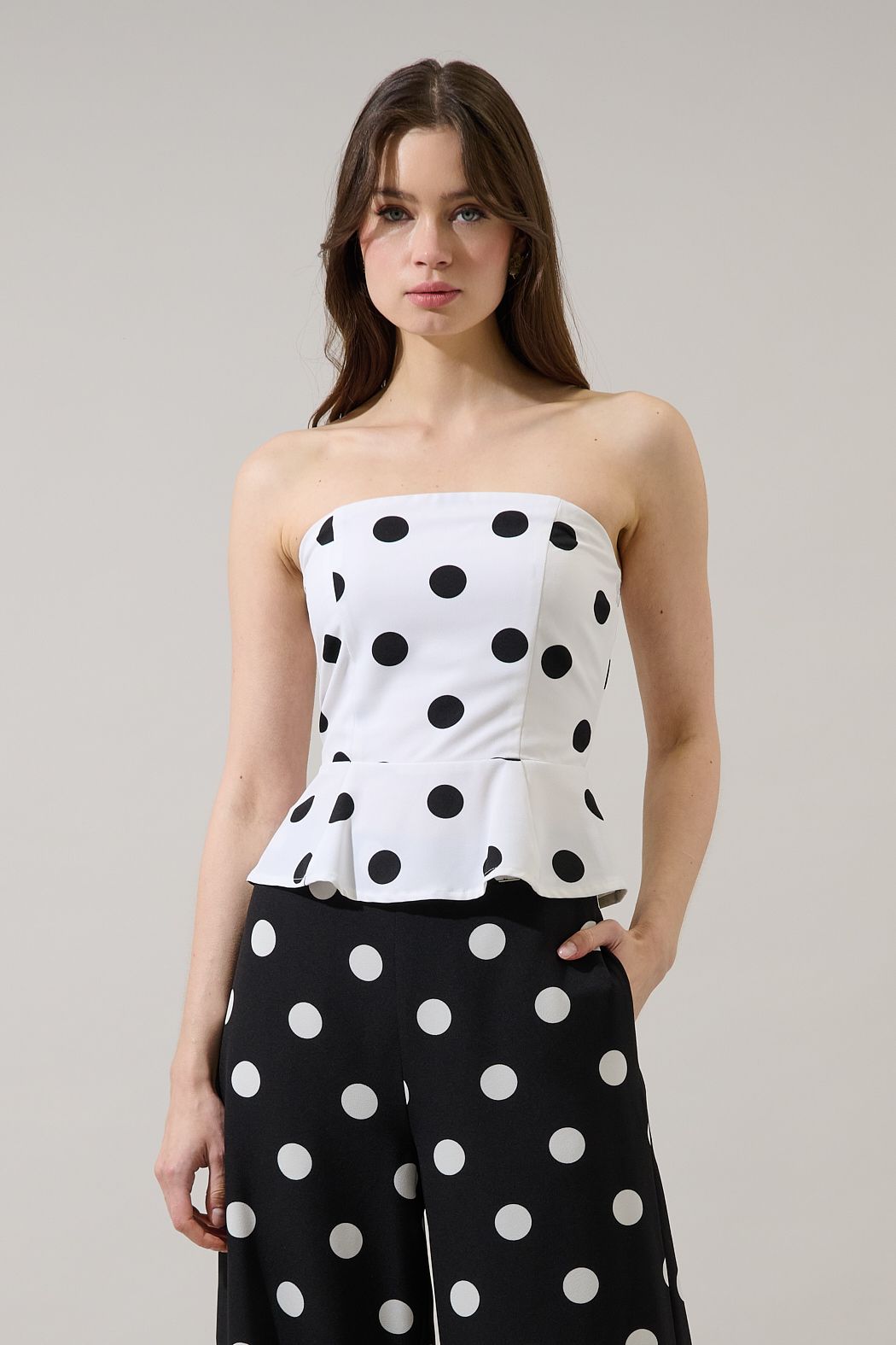 Polka Chic Peplum