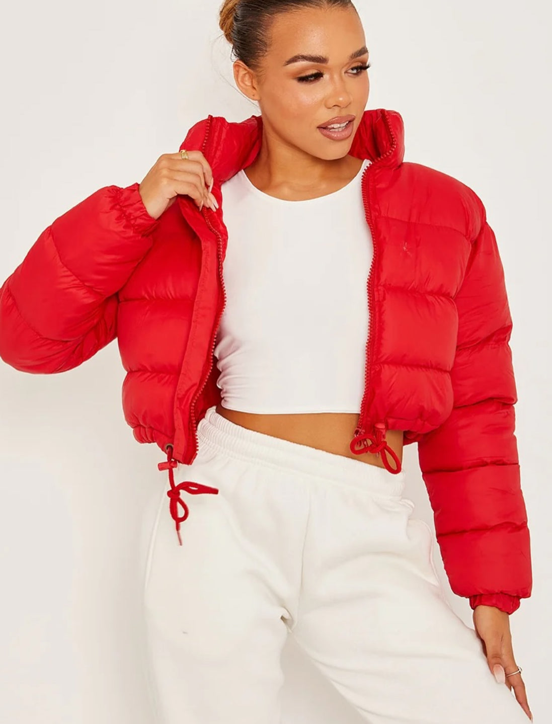 Scarlet Luxe Cropped Coat
