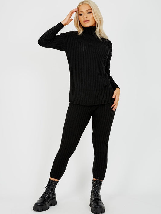 New Roll Neck Knitted Top & Trouser Co- Ord