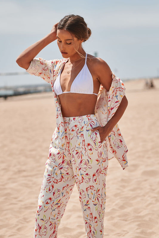 White - Multi Pants